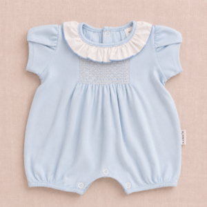 Pijama manga corta celeste